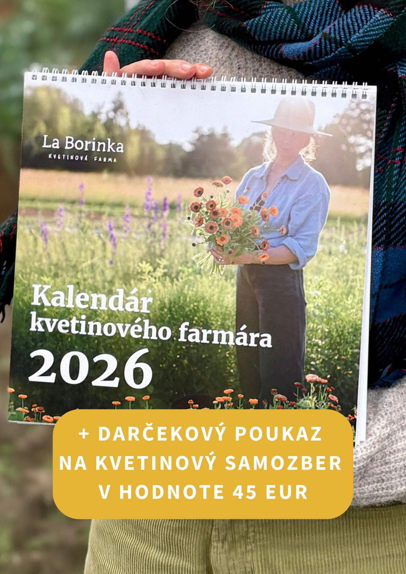 Kalendár kvetinového farmára 2026 + darčekový poukaz na kvetinový samozber