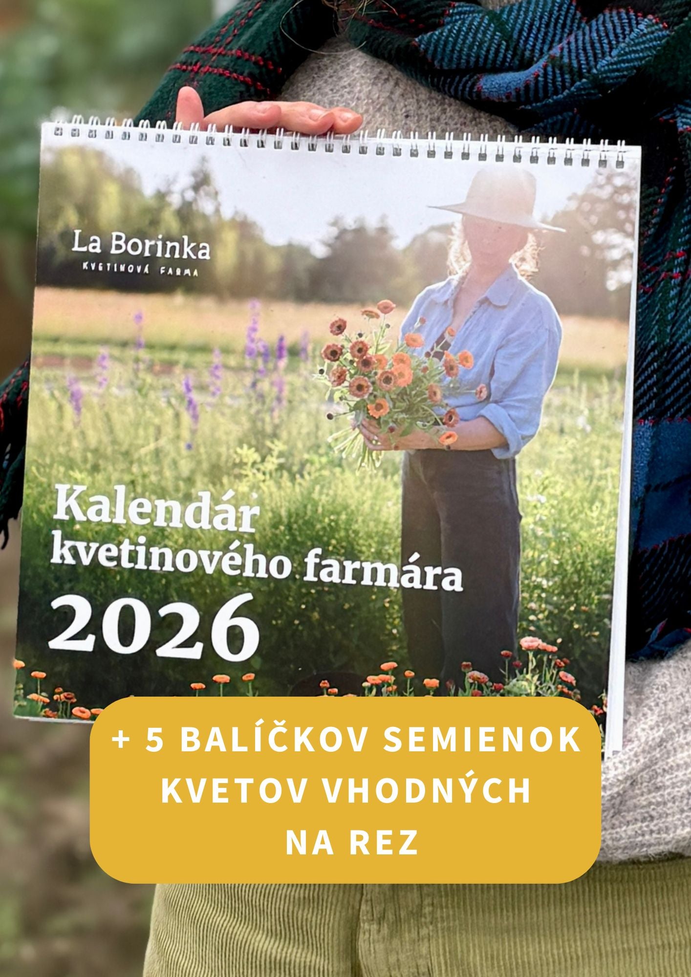 Kalendár kvetinového farmára 2026 + 5 balíčkov semienok