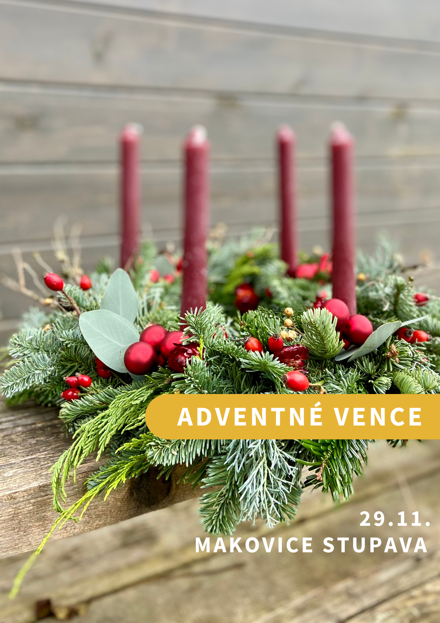 Adventné venčekovanie v Makoviciach, Stupava, SOBOTA 29.11.